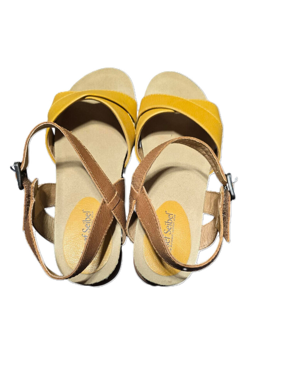 Josef Seibel Clea 10 Yellow Kombi Sandals - Picture 3 of 9